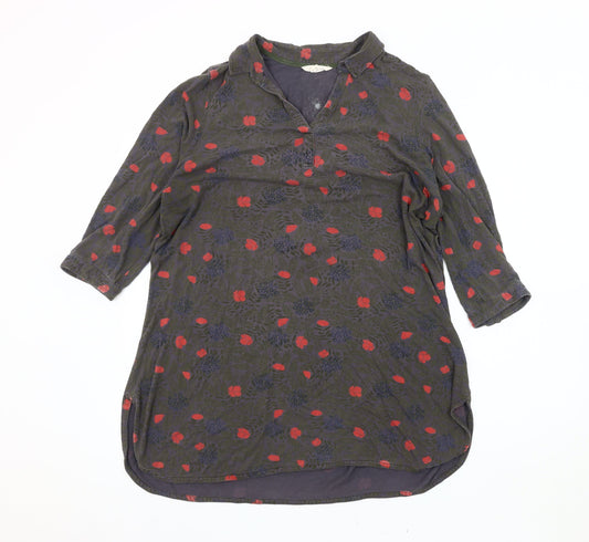 White Stuff Women’s Multicoloured Floral Shirt Dress Size 16