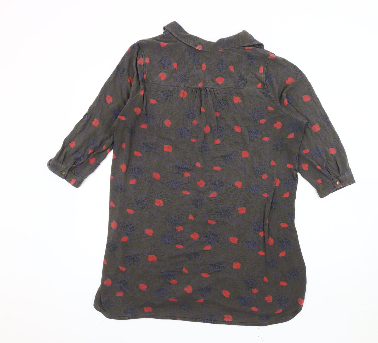 White Stuff Women’s Multicoloured Floral Shirt Dress Size 16