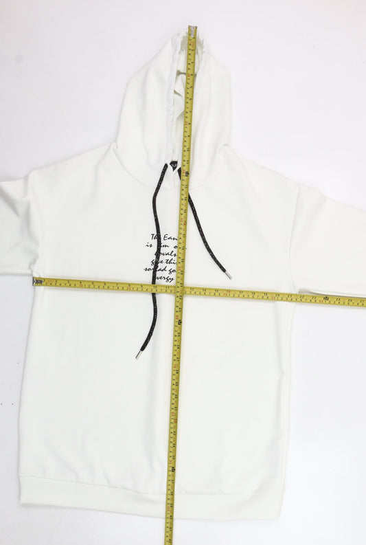 Yours Women’s White UK 16 Pullover Hoodie Raglan Sleeve Autumn Winter
