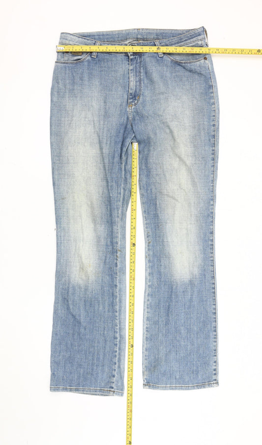 Wrangler Men’s Blue Bootcut Jeans W33 L32 Regular Fit Denim