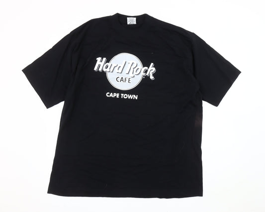Hard Rock Cafe Cape Town Men's Black XL Graphic Print T-Shirt