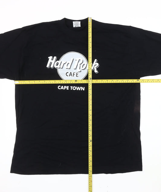 Hard Rock Cafe Cape Town Men's Black XL Graphic Print T-Shirt