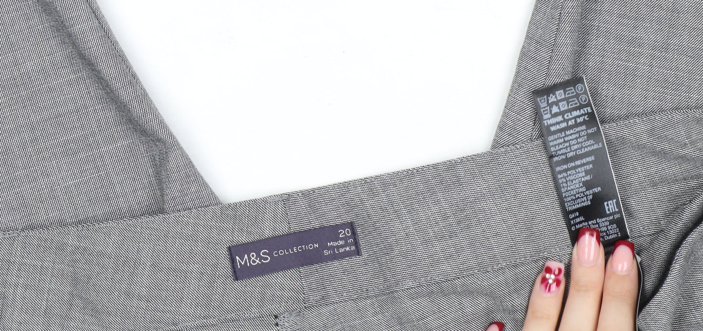 Marks and Spencer Women’s Grey Size 20 Pleated Dress Pants Office Workwear
