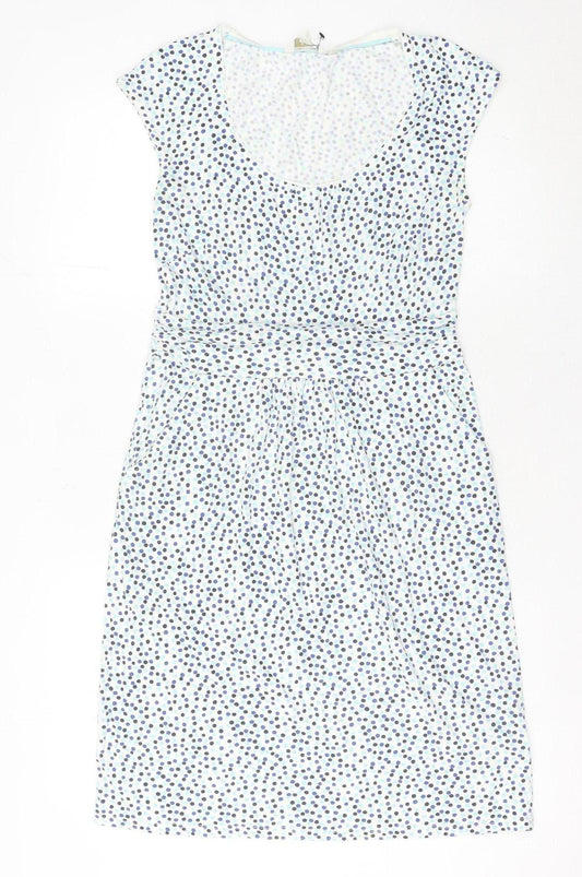 Boden Women’s Multicoloured Polka Dot Knee Length Sheath Dress Size 10