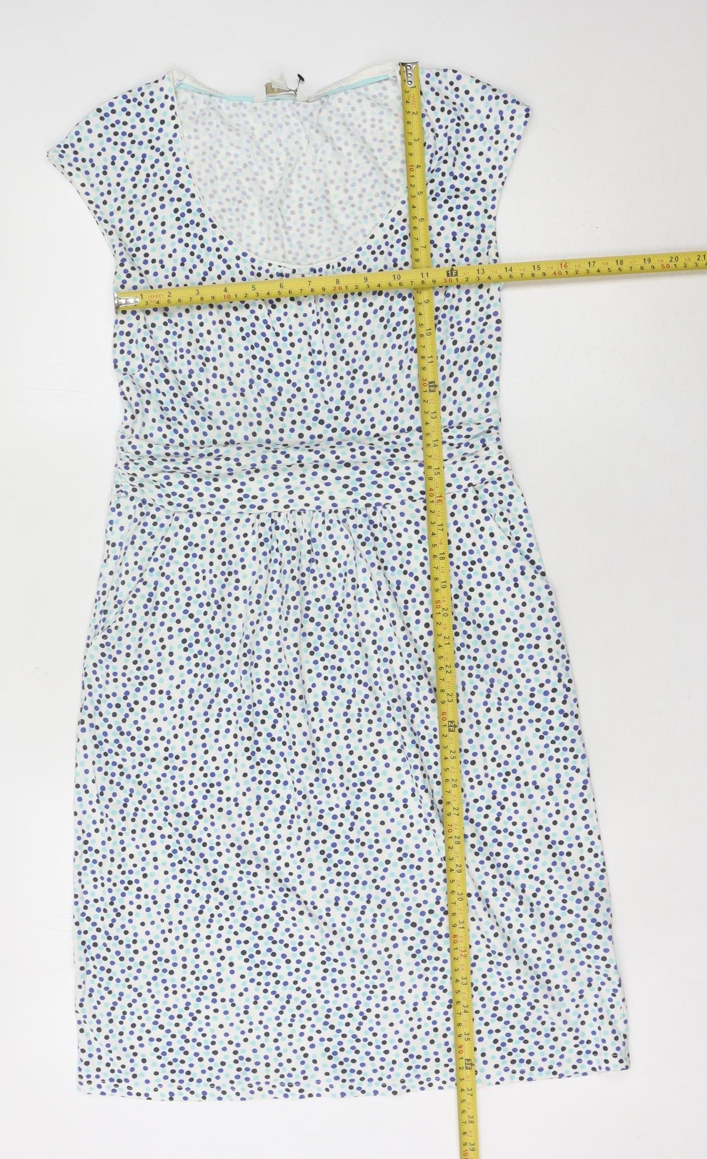 Boden Women’s Multicoloured Polka Dot Knee Length Sheath Dress Size 10