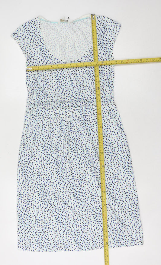Boden Women’s Multicoloured Polka Dot Knee Length Sheath Dress Size 10