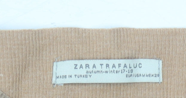 Zara Trafaluc Women’s Beige Beaded Pullover Jumper Size 12