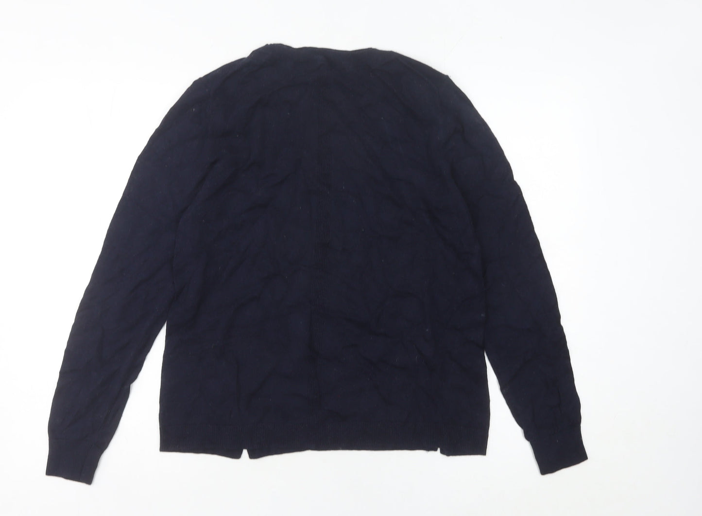 White Stuff Women's Blue Cotton Crew Neck Jumper Size 12