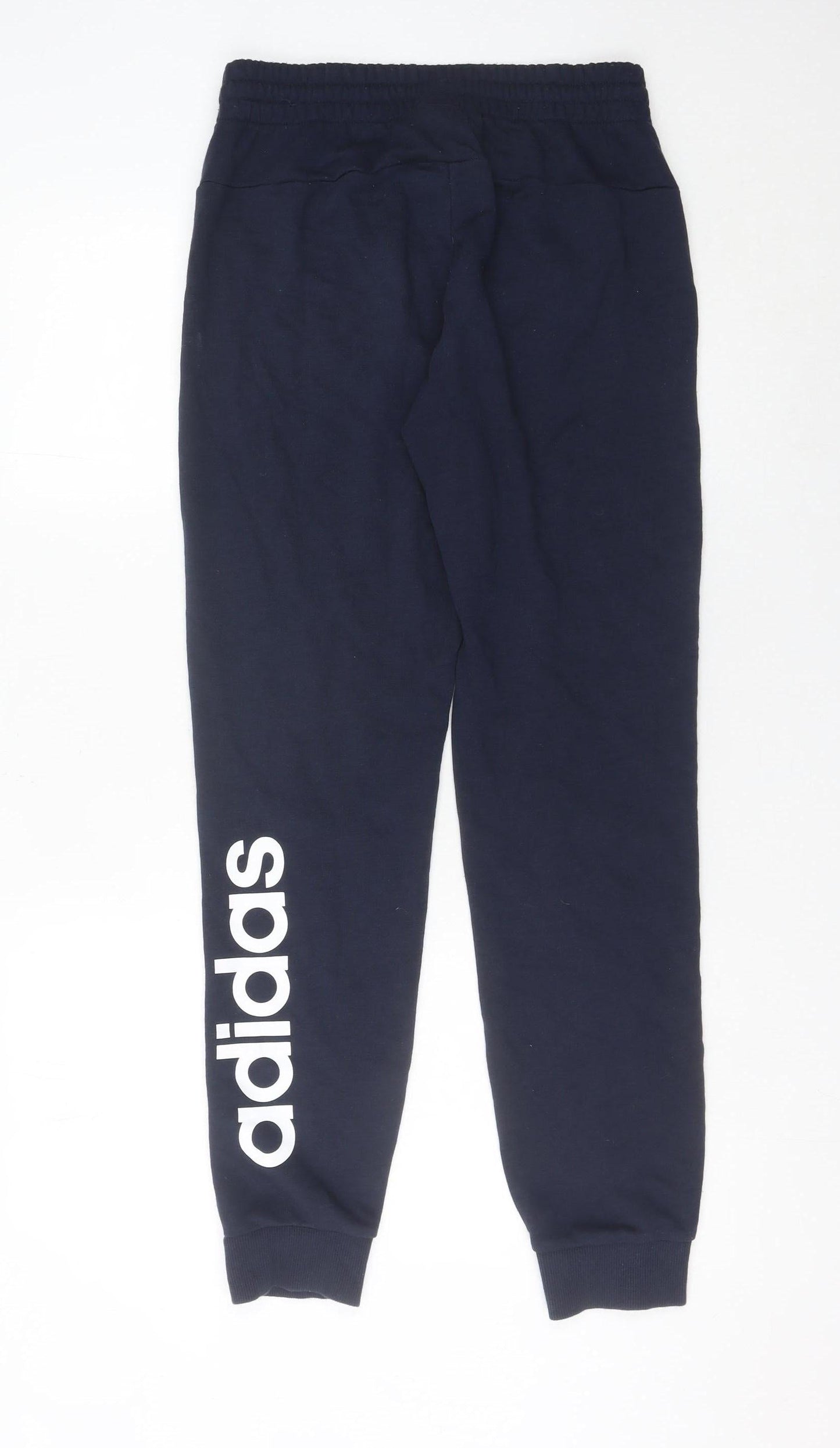Adidas Womens Blue Jogger Trousers Size 8-10 Cotton Blend Logo