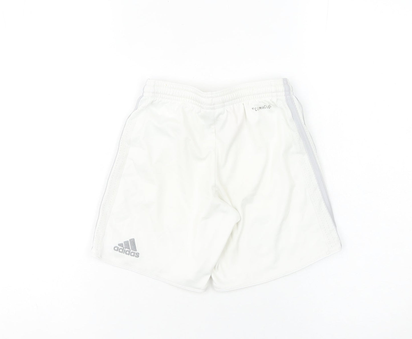Adidas Boys White Manchester United Athletic Football Shorts 7-8Y