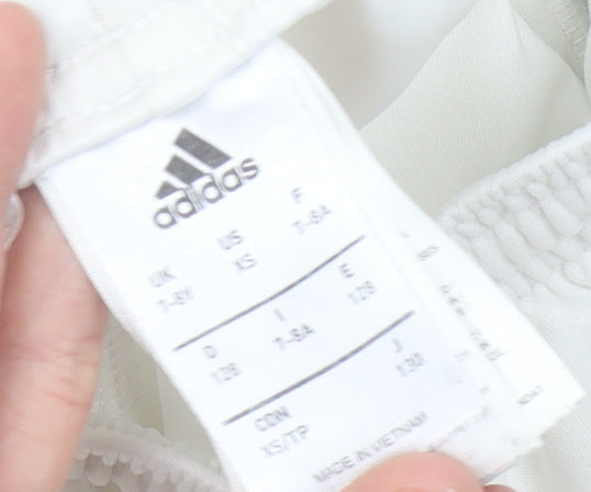Adidas Boys White Manchester United Athletic Football Shorts 7-8Y