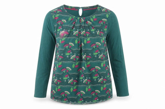 Womens UK Size 10 Boden Green Cotton Blend Blouse