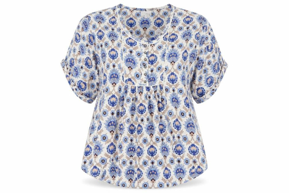 Next Women’s Multicoloured Floral Chiffon Tunic Blouse Size 12
