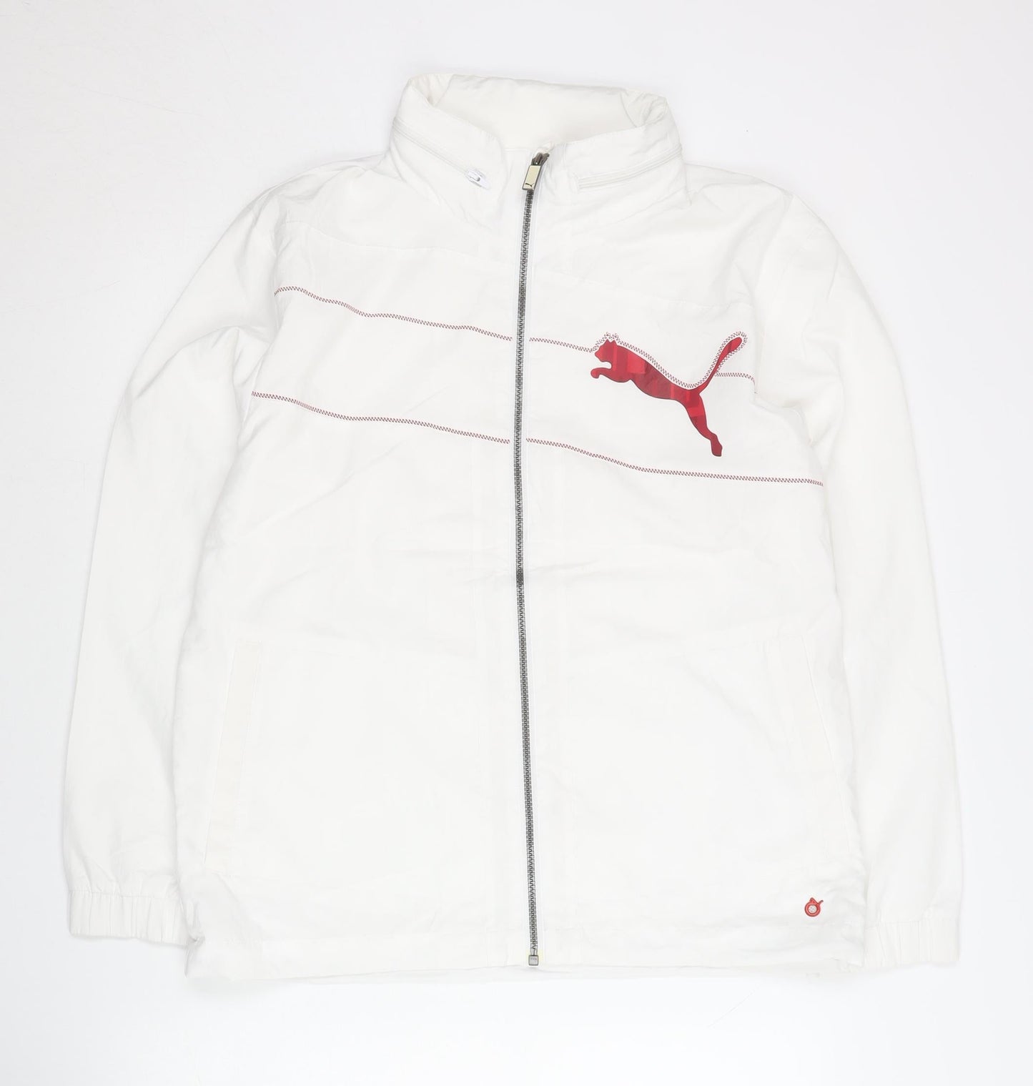 Puma Men’s White M Track Jacket Full Zip Lightweight Sportswear