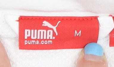Puma Men’s White M Track Jacket Full Zip Lightweight Sportswear