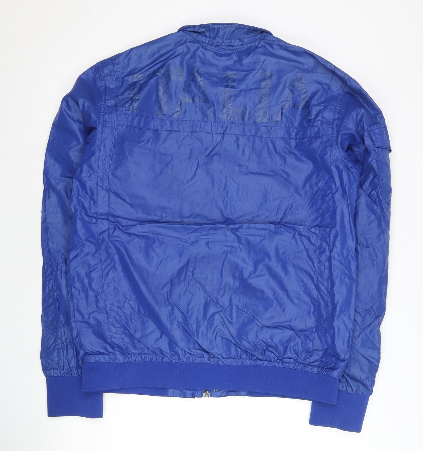 Kappa Men's Blue Track Jacket L Regular Fit Lightweight Full Zip
