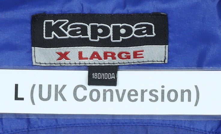 Kappa Men's Blue Track Jacket L Regular Fit Lightweight Full Zip