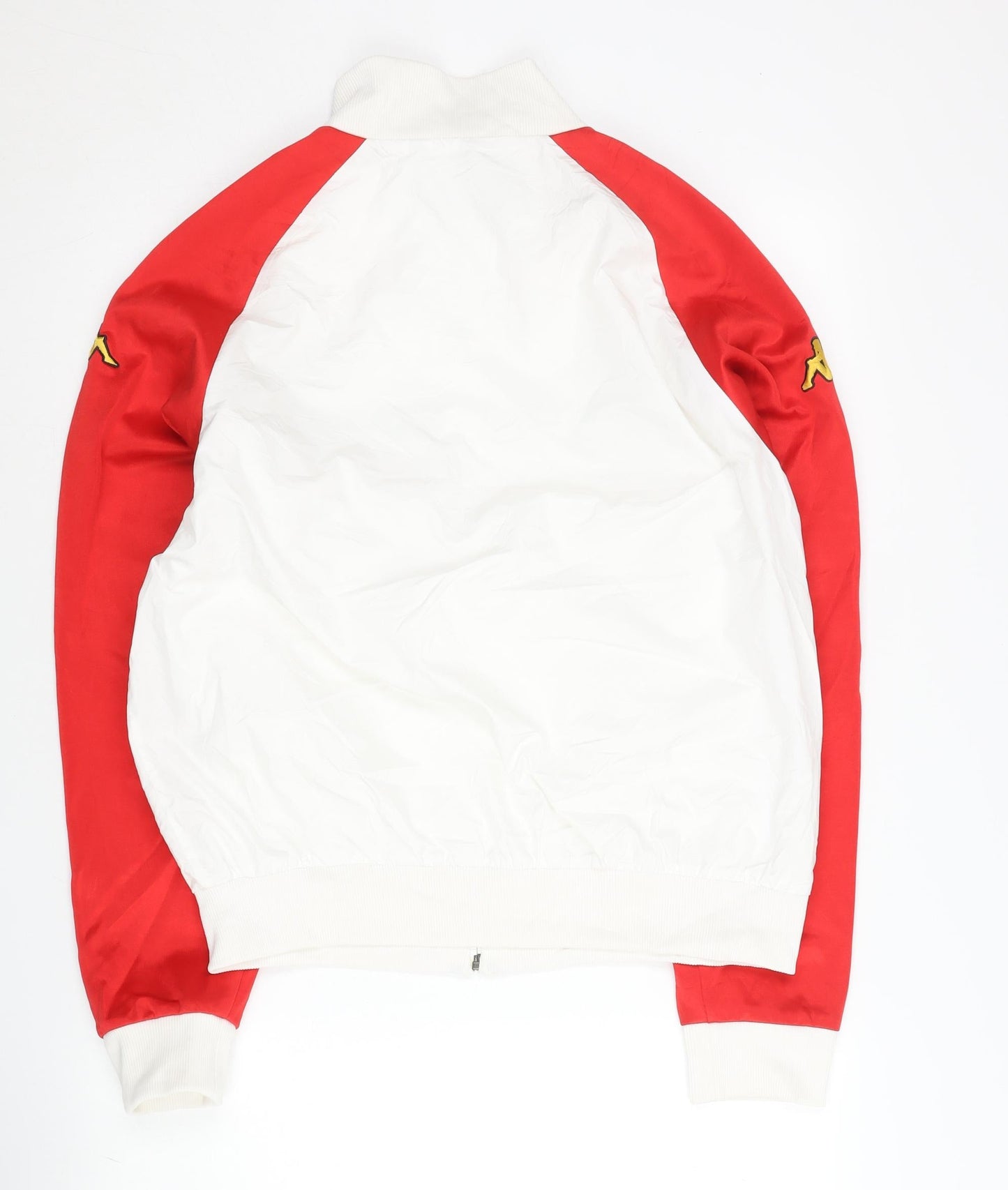 Kappa Men's White & Red Track Jacket M Sportswear Full Zip Spring