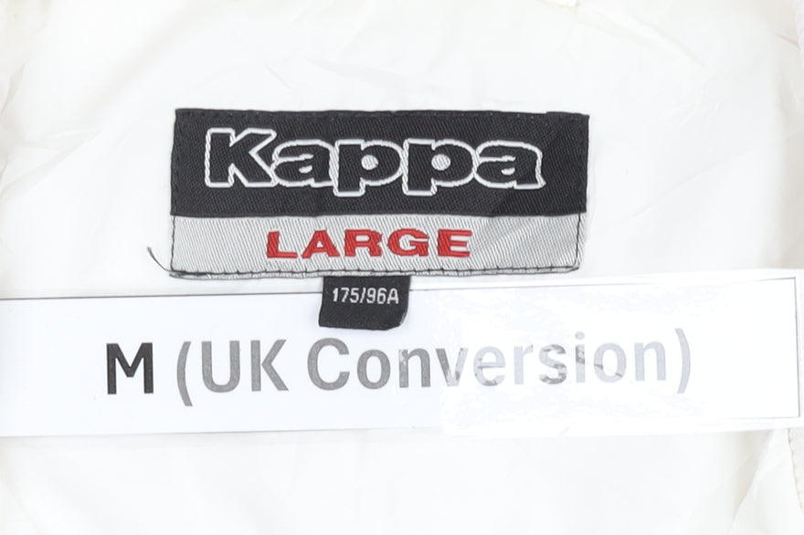 Kappa Men's White & Red Track Jacket M Sportswear Full Zip Spring