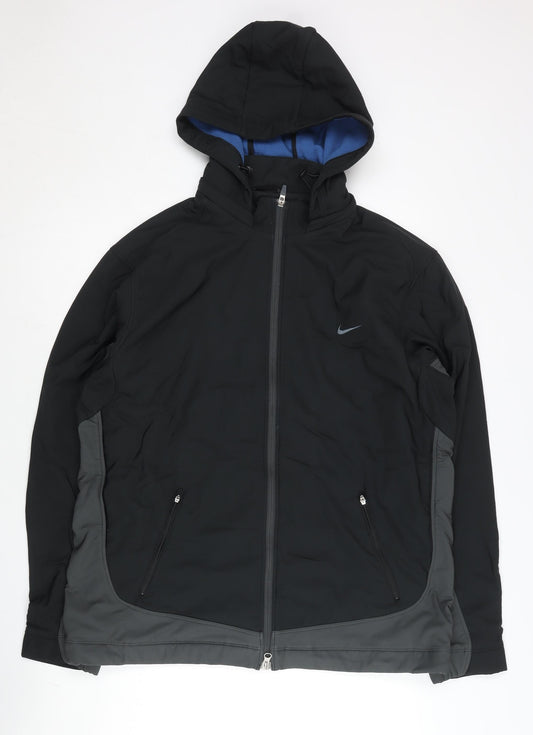 Nike Golf Men's Black 2XL Windbreaker Jacket Hooded Softshell