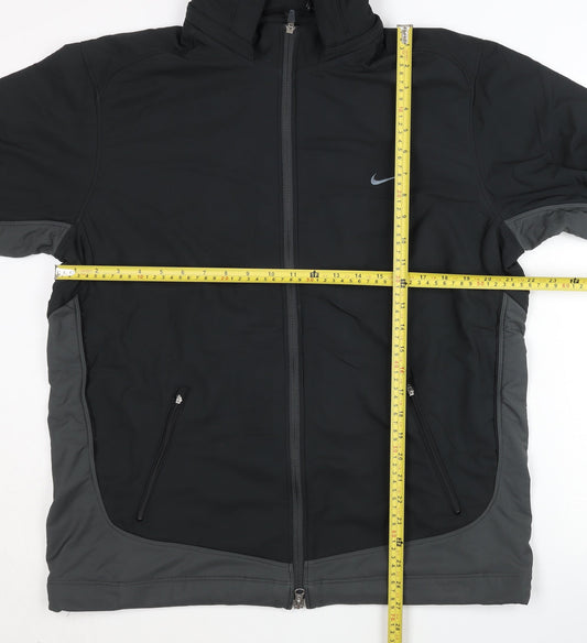 Nike Golf Men's Black 2XL Windbreaker Jacket Hooded Softshell