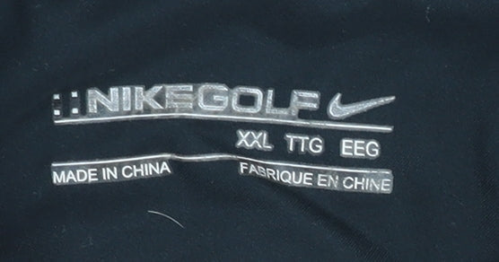 Nike Golf Men's Black 2XL Windbreaker Jacket Hooded Softshell