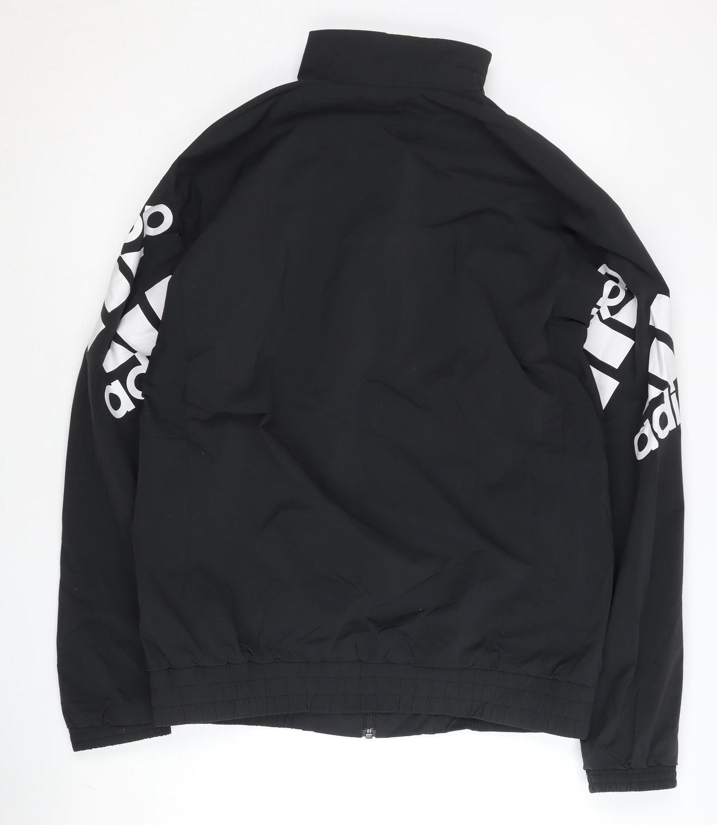 Adidas Men's Black M Track Jacket Full Zip Sports Mid-Length