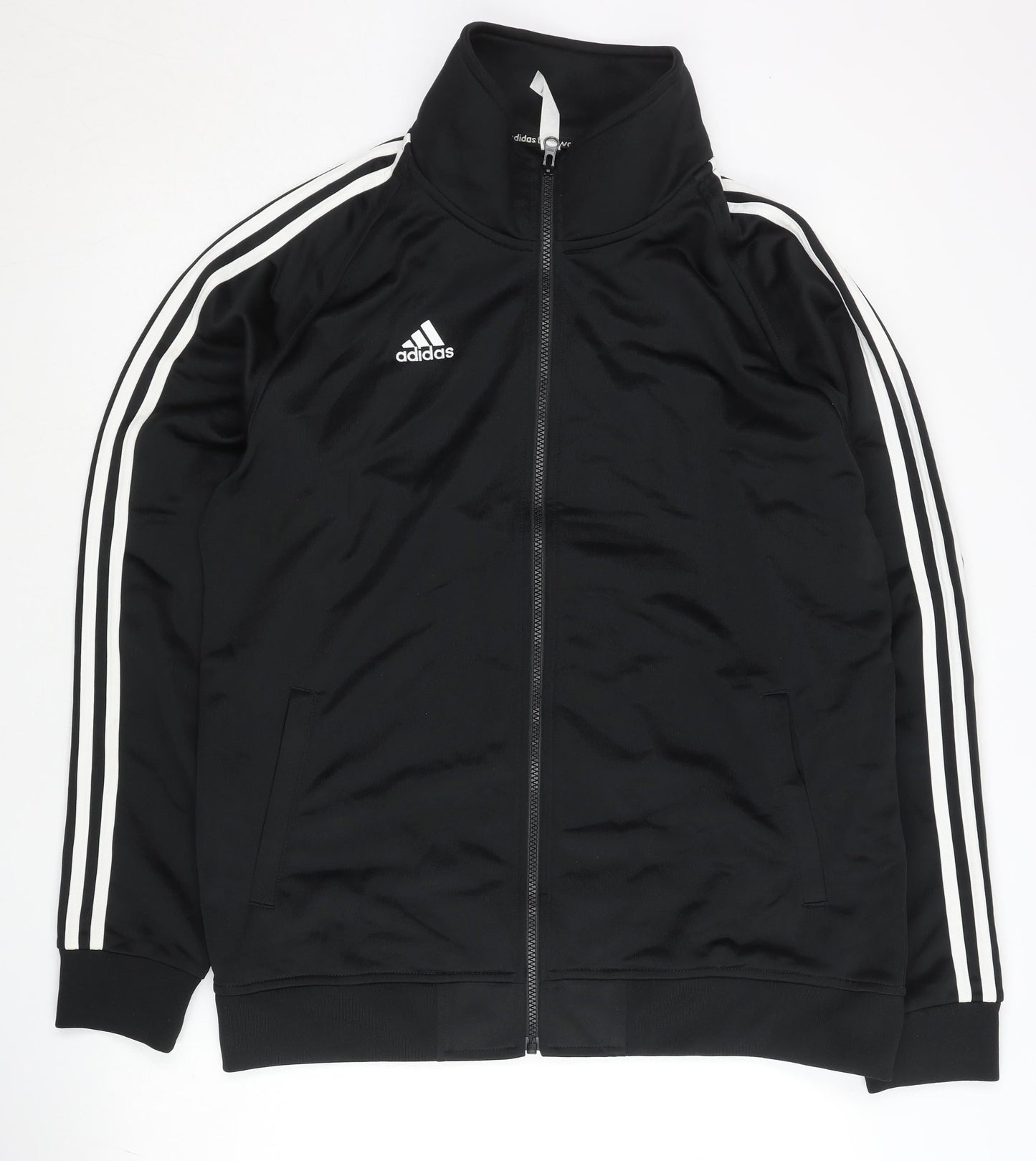 Adidas Men's Black L Track Jacket Full Zip Sportswear