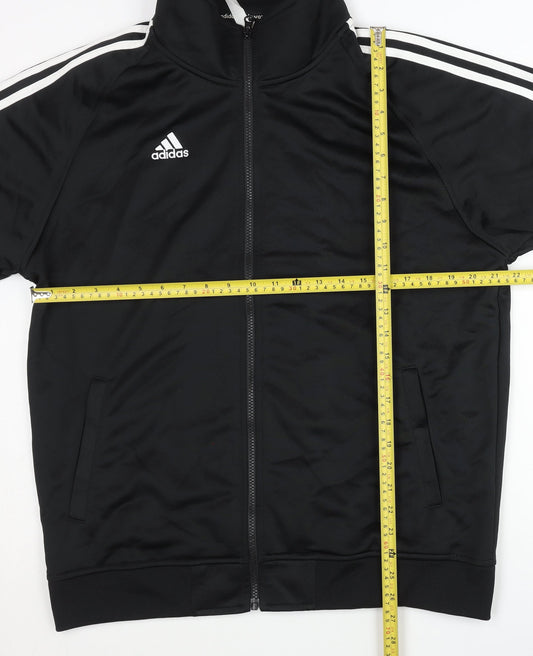 Adidas Men's Black L Track Jacket Full Zip Sportswear