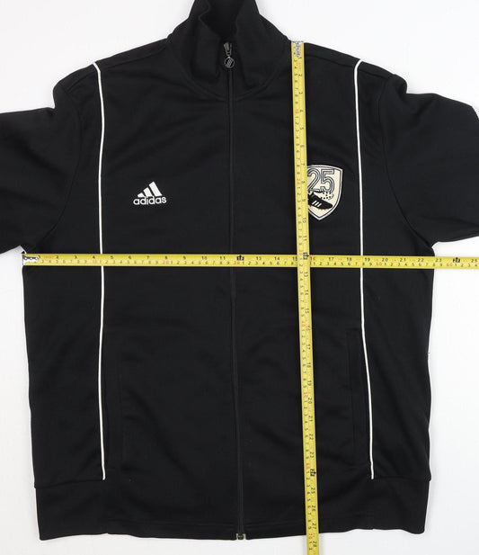 Adidas Men’s Black XL Track Jacket Full Zip Lightweight Sportswear