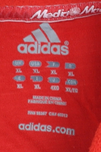 Adidas Men's Red Fleece Full Zip Jacket XL Outdoor Casual