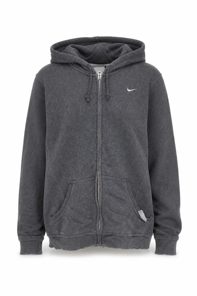 Womens UK L Regular Nike Grey Full Zip Hoodie