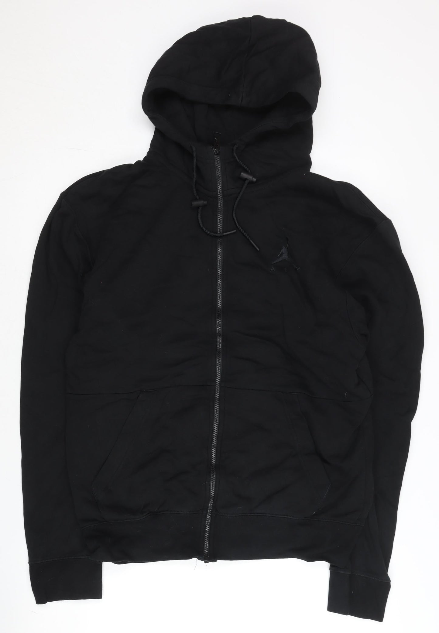 Jordan Mens Black M Full Zip Hoodie Regular Fit Basketball Sportswear
