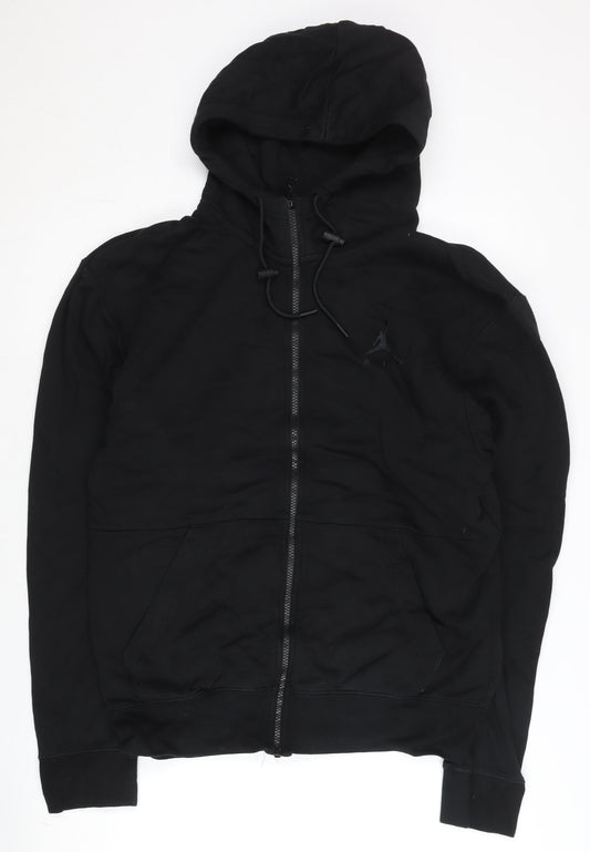 Jordan Mens Black M Full Zip Hoodie Regular Fit Basketball Sportswear