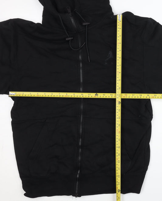 Jordan Mens Black M Full Zip Hoodie Regular Fit Basketball Sportswear