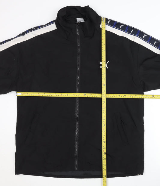Puma Men's Black XL Track Jacket Full Zip Lightweight Sportswear