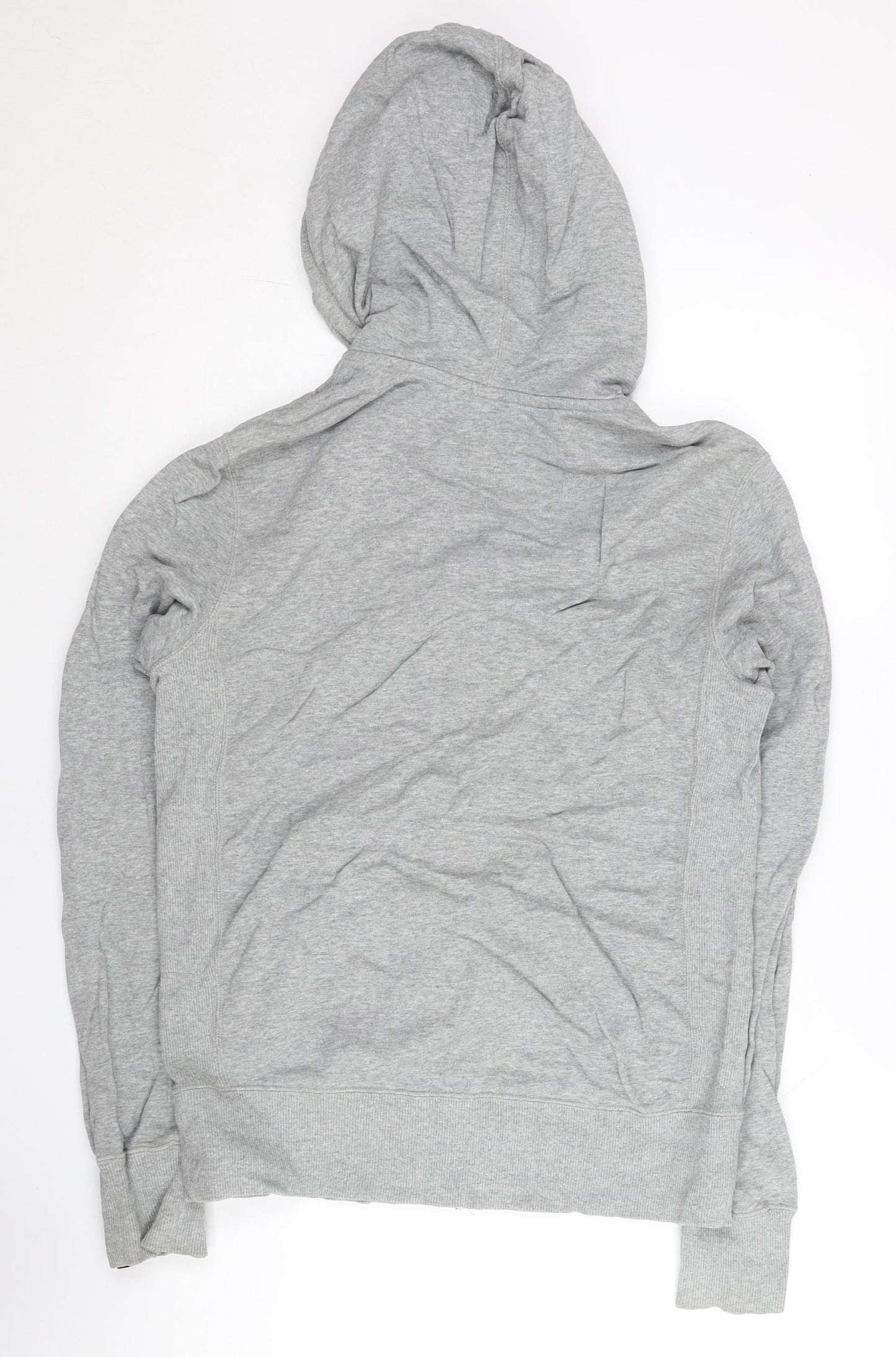 Nike Women's Grey Full Zip Hoodie - M - Cotton, Hooded, Sportswear