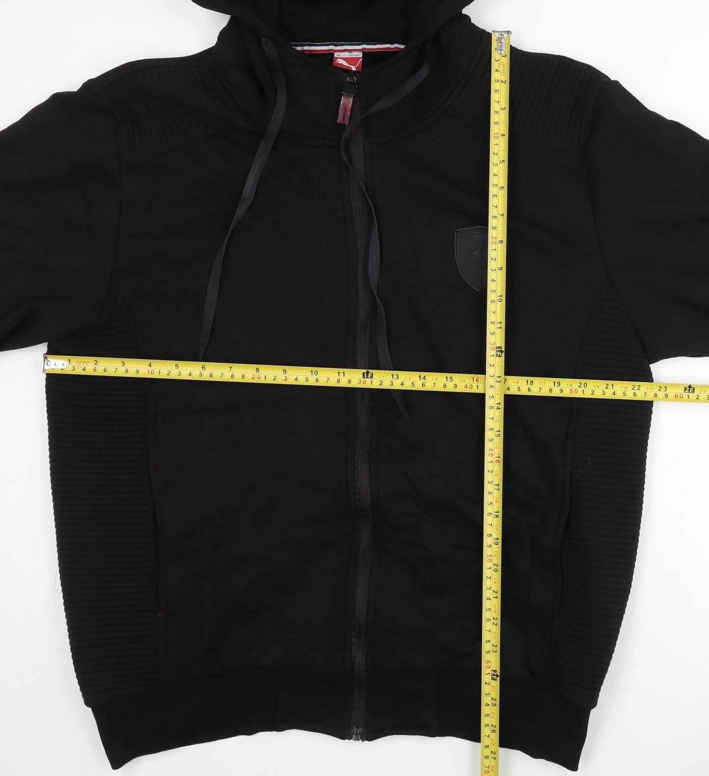 Puma Men's Black Full Zip Hoodie 3XL Regular Fit Cotton Blend