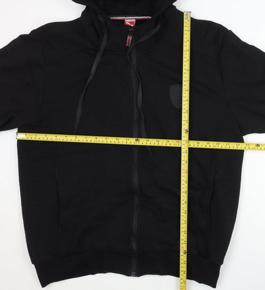 Puma Men's Black Full Zip Hoodie 3XL Regular Fit Cotton Blend