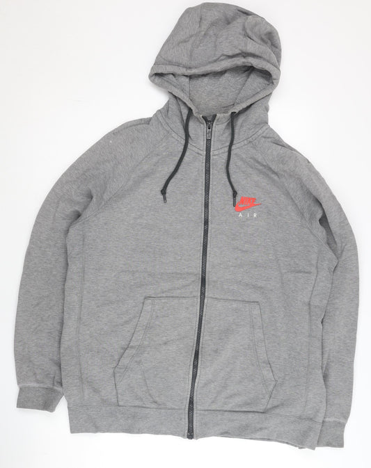 Nike Men’s Grey Full Zip Hoodie XL Regular Fit