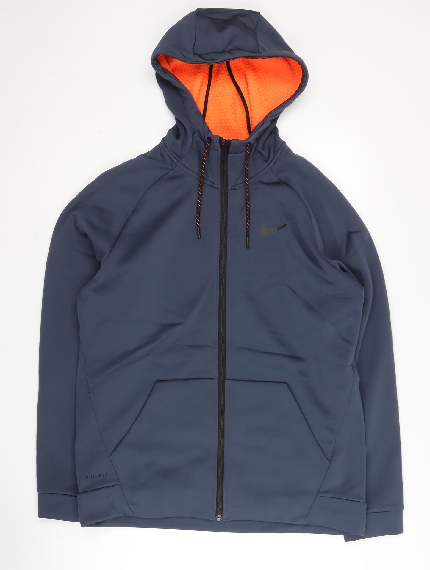 Nike Men's Blue XL Full Zip Dri-FIT Hoodie with Pockets