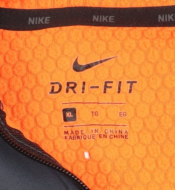 Nike Men's Blue XL Full Zip Dri-FIT Hoodie with Pockets