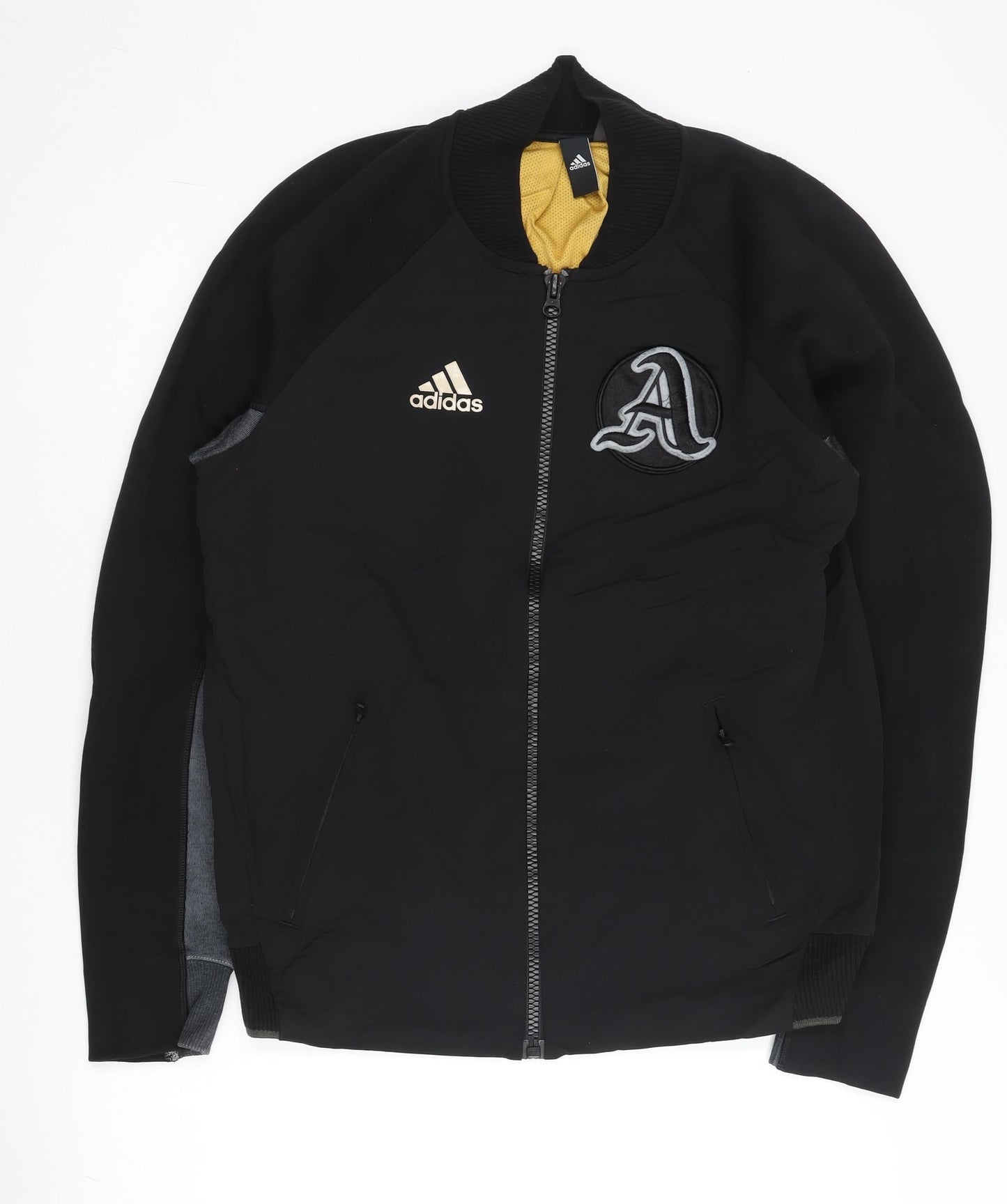 Adidas Men's Black L Varsity Jacket Full Zip Sportswear