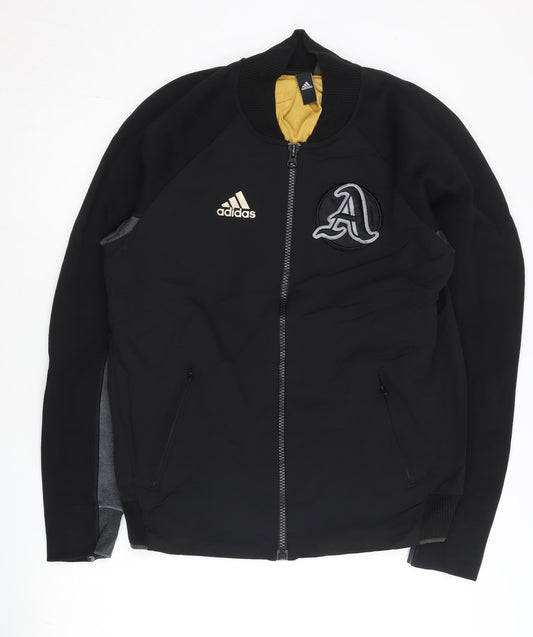 Adidas Men's Black L Varsity Jacket Full Zip Sportswear