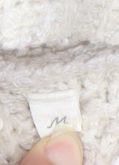 White Stuff Women’s Ivory Chunky Knit Cardigan Size M Winter