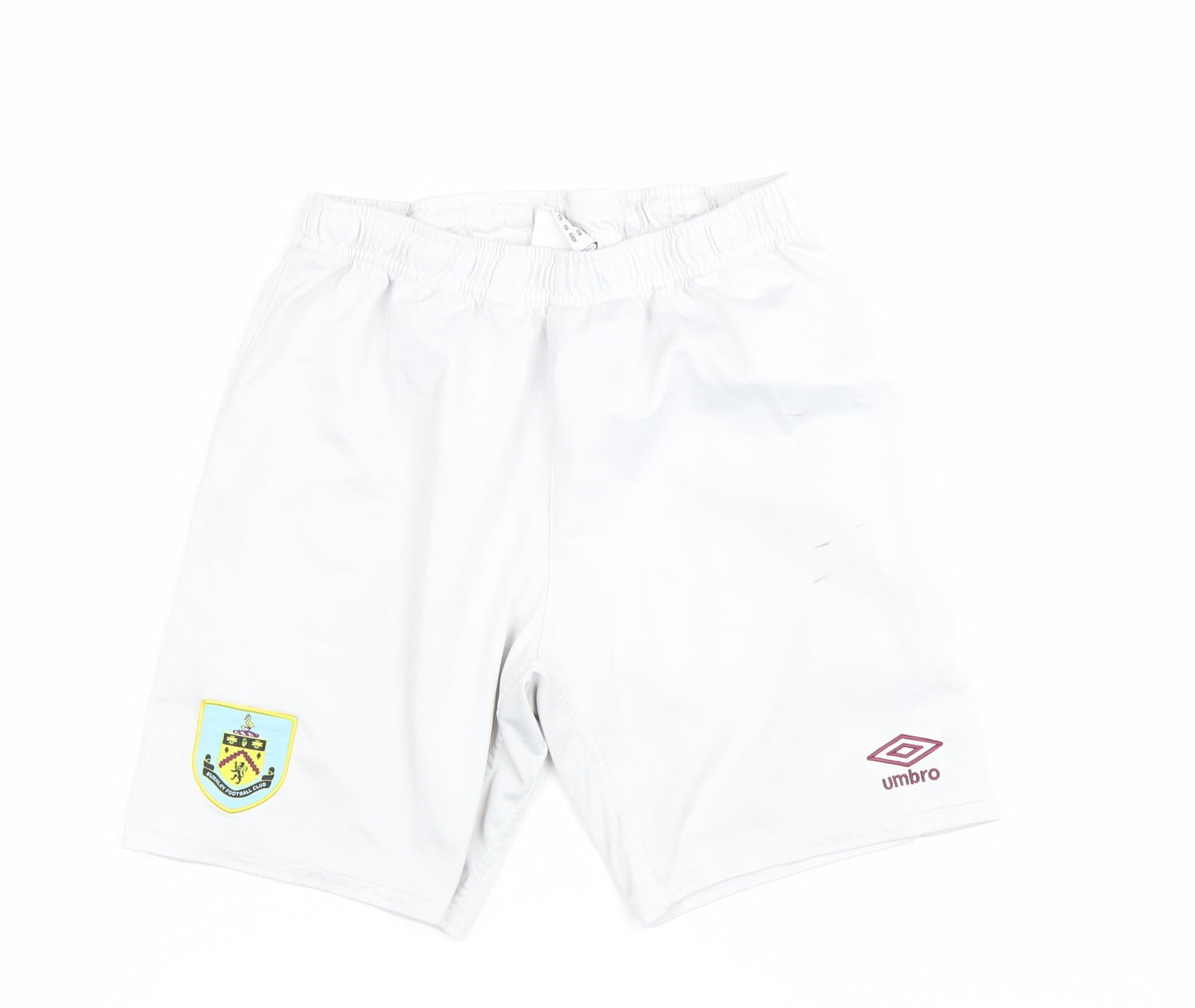 Umbro Boys White Football Shorts Burnley FC Crest Size 158 YXL