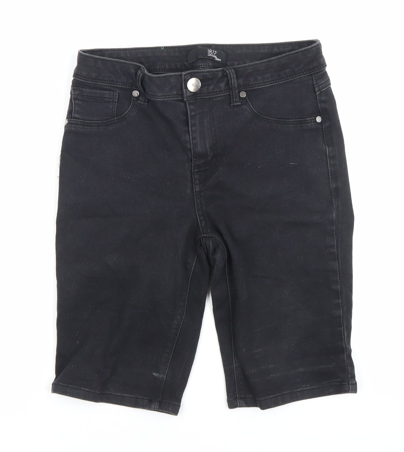 1822 Denim Women's Black Size 8 Bermuda Shorts Stretch Cotton