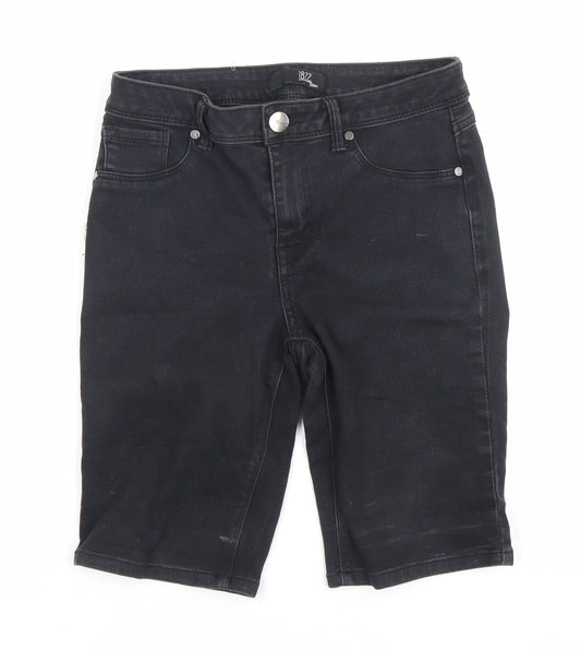 1822 Denim Women's Black Size 8 Bermuda Shorts Stretch Cotton