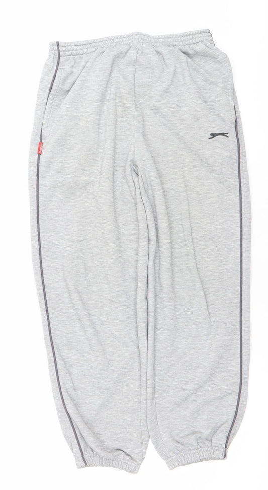 Slazenger Boys Grey Jogger Trousers 13 Years Regular Fit Fleece Sportswear