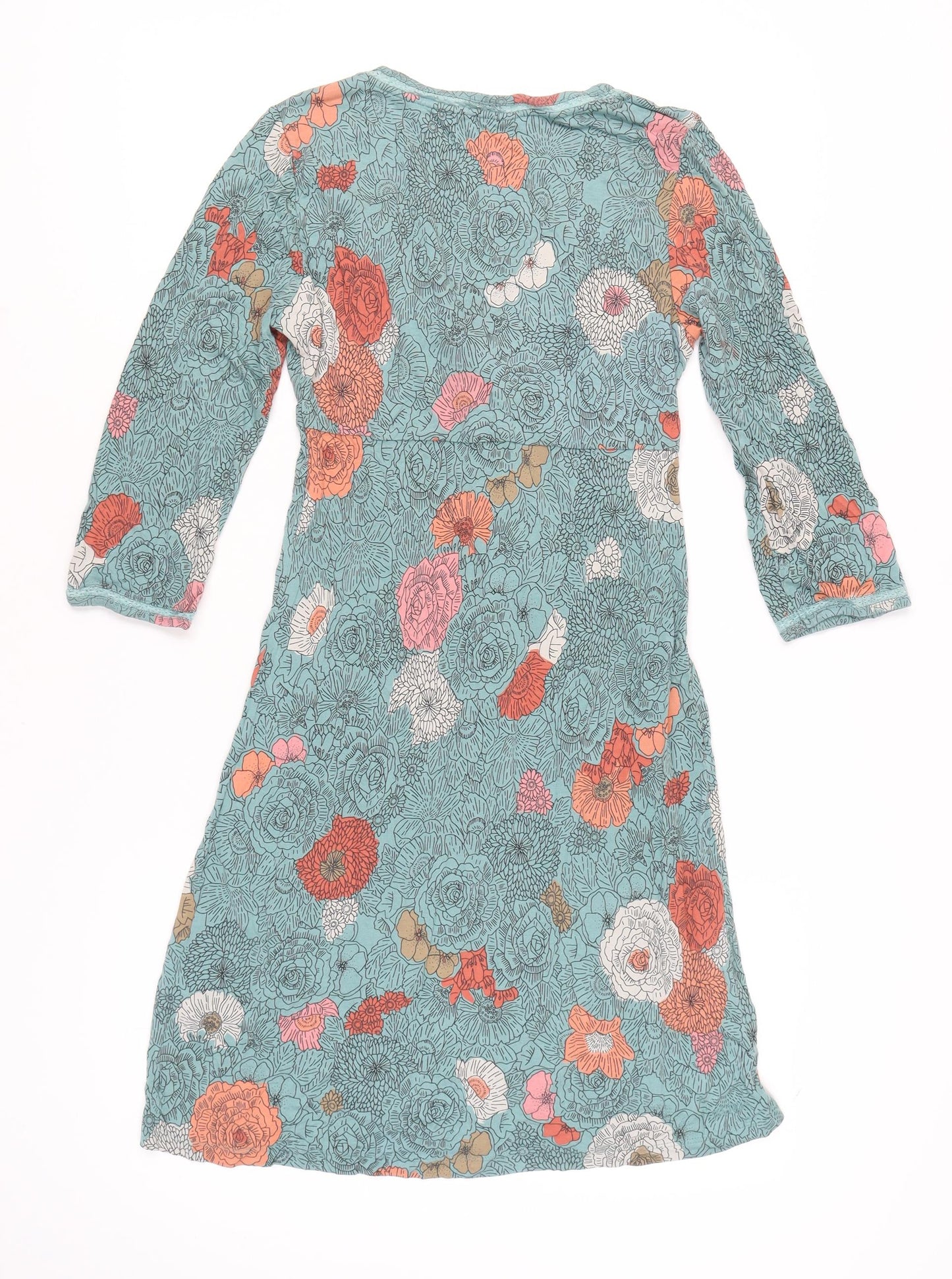 Fat Face Women's Multicoloured Floral A-Line Dress Size 12 Viscose